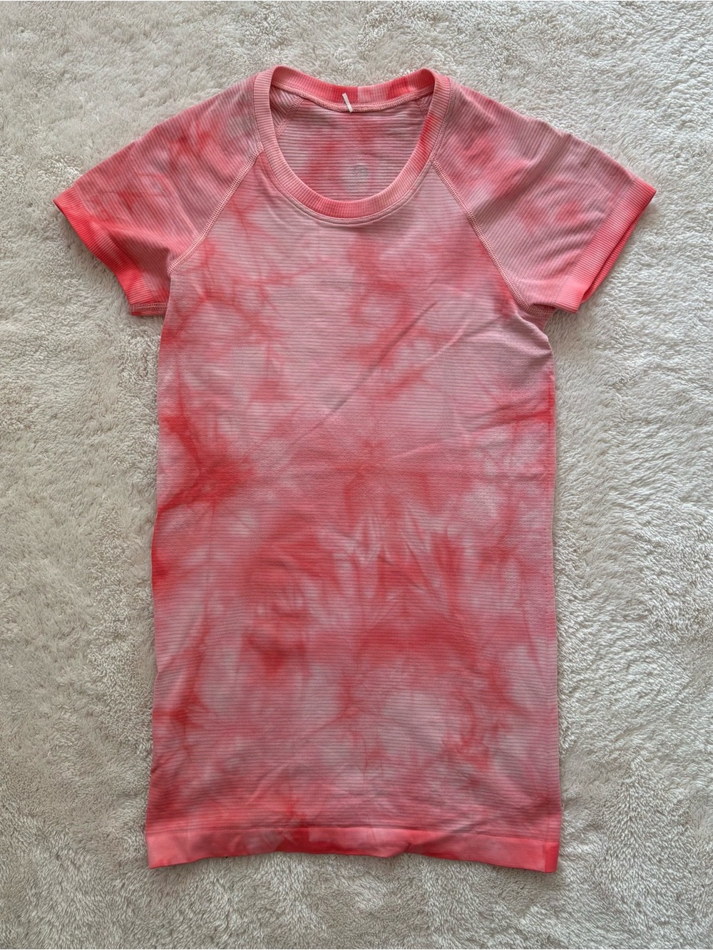 Tie-Dye Pink Short Sleeve Ribbed Tee